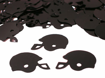 Black Football Helmet Confetti by the pound or packet